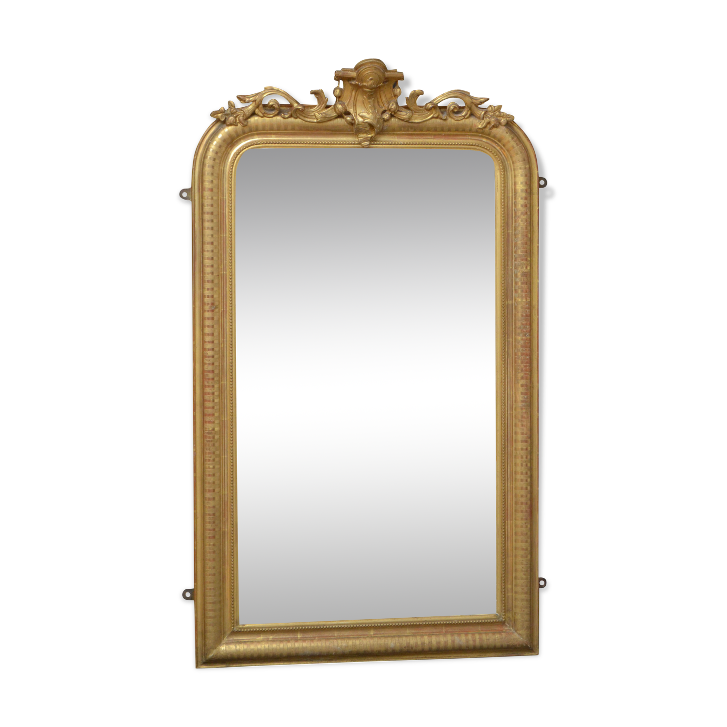 19th centuryLouis Philippe giltwood pier mirror - 130x76cm