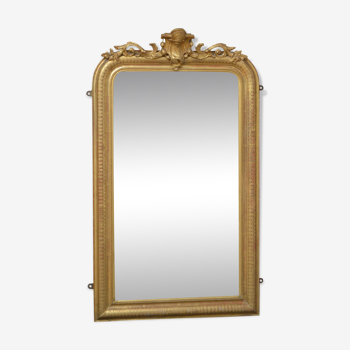 19th centuryLouis Philippe giltwood pier mirror - 130x76cm