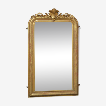Miroir Louis Philippe en bois doré du XIXe siècle - 130x76cm