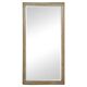 Large wall mirror with patinated solid wood frame