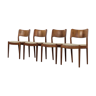 Lot de 4 chaises de Glostrup Møbelfabrik, années 1960