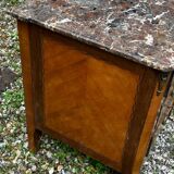 Transitional Louis XV - Louis XVI commode from the 19th century.