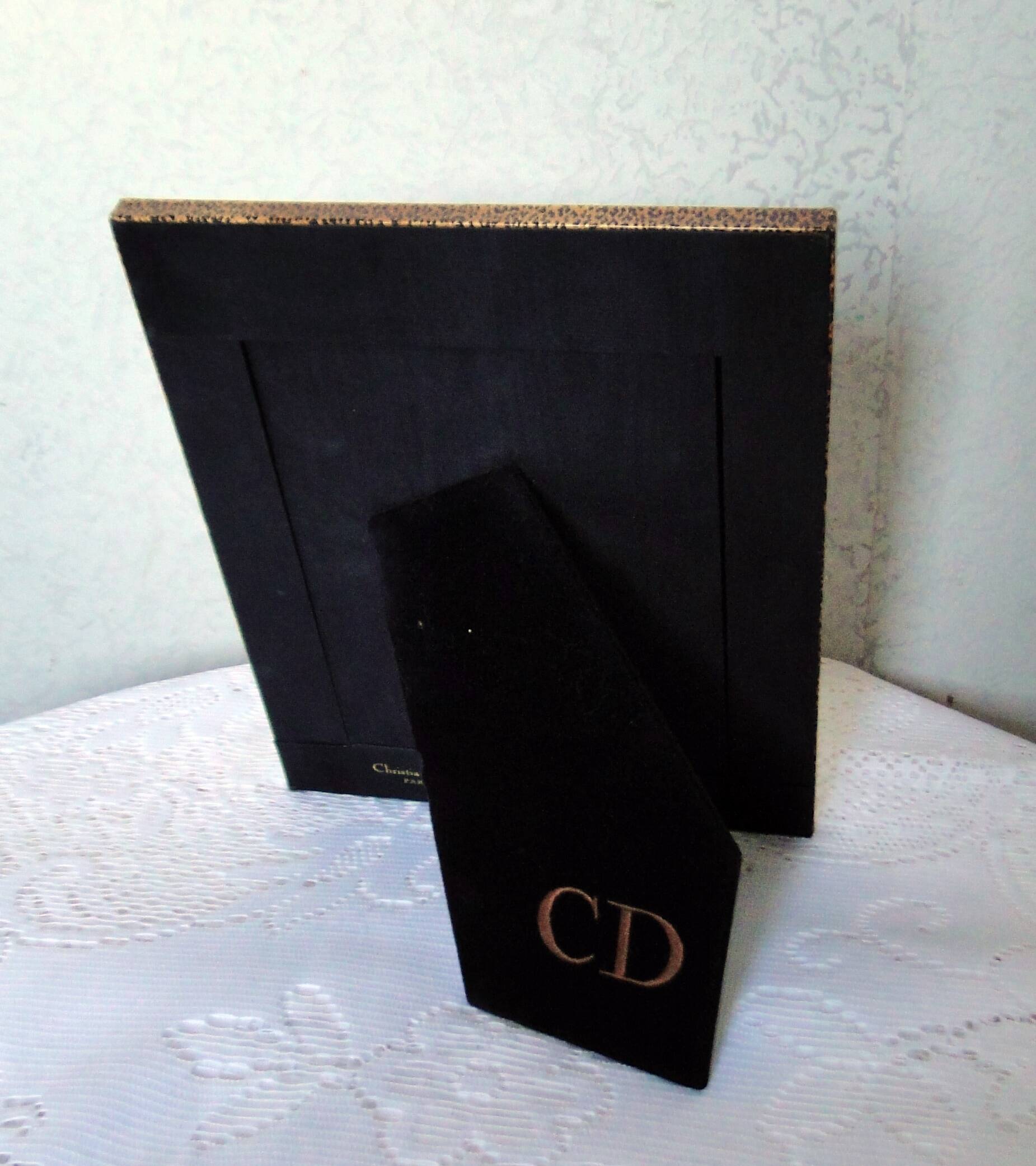 Antique photo holder frame to stand christian dior leopard style print