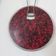 Wall-mounted round barber mirror 50s 60s