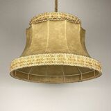 Vintage leather pendant lamp, 1950s.