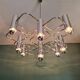 Large geometric chandelier in chrome metal, design by G. Sciolari, 1970.