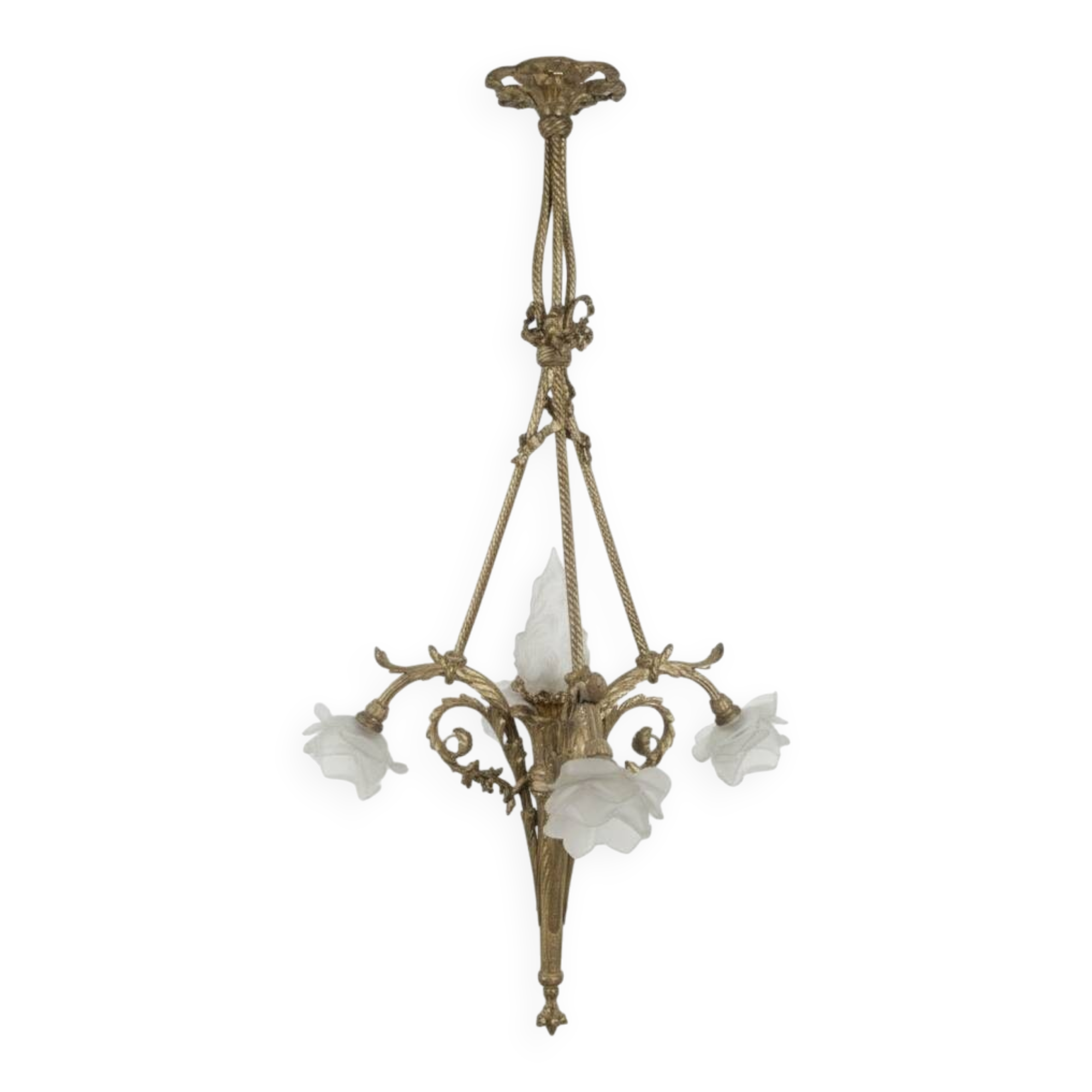 Antique bronze chandelier in Louis XV style