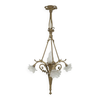 Antique bronze chandelier in Louis XV style