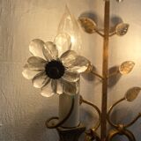 Murano glass flower and foliage wall light Baguès