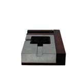 Cendrier en acajou moderne du milieu du siècle, Alfred Dunhill, Italie, années 1970