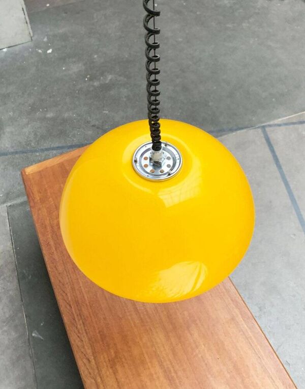 Lampe suspension Cabras de style Space Age du milieu du siècle par Luigi Massoni pour Guzzini, années 1960