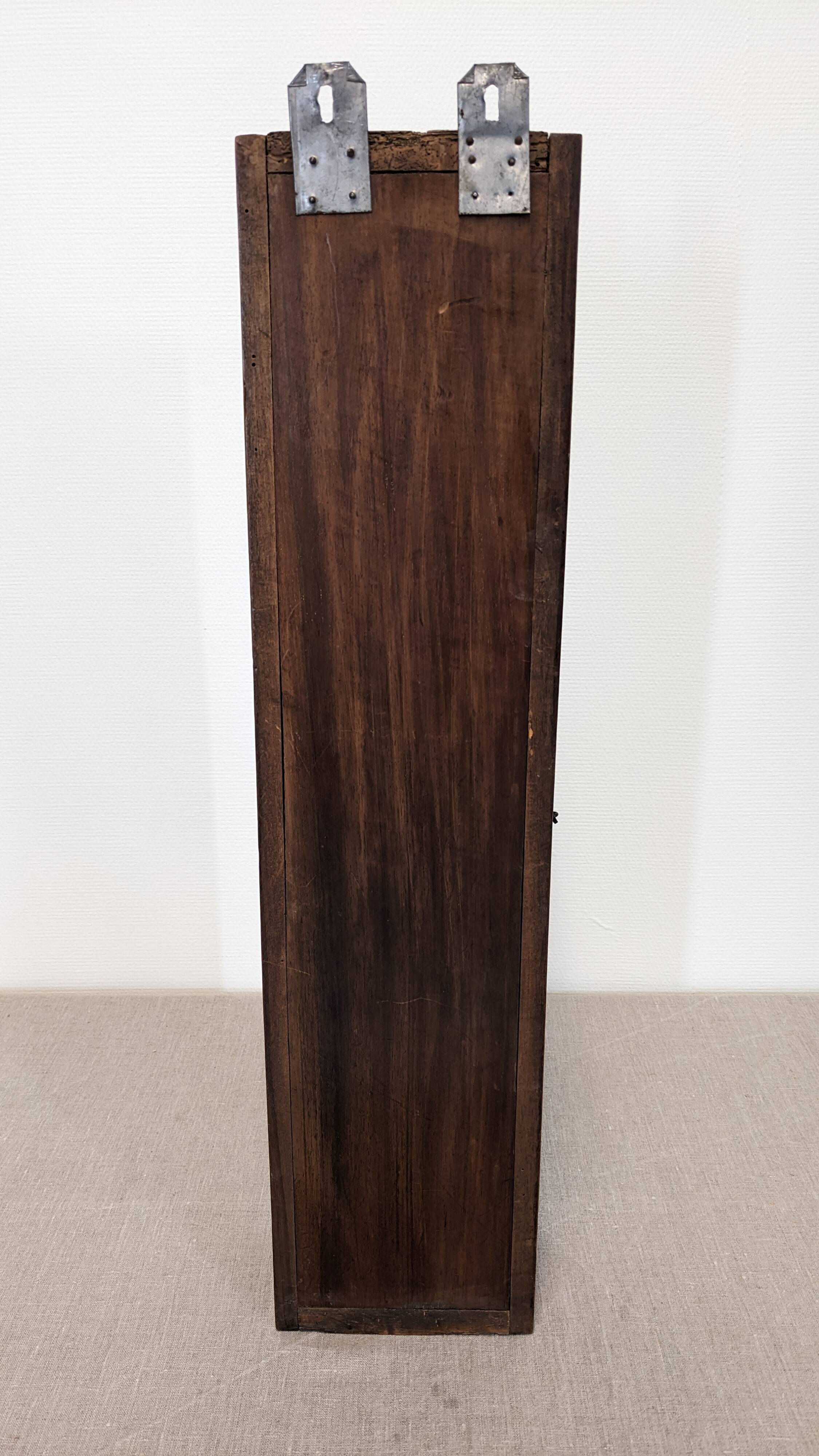 Louis XV style wall display cabinet in walnut, France mid-20th century.