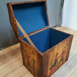 Chest painted with characters