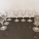 Set of 8 wine glasses with cut feet