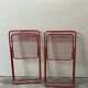 Pair of iconic folding chairs - Ted Net - industrial design IKEA 1970