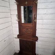 Antique coat rack in solid oak