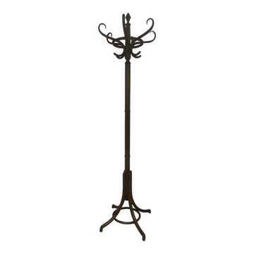Vintage curved wooden parrot coat rack — Thonet style