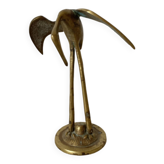 Golden brass bird