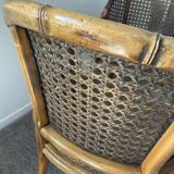 Pair of canned armchairs from the 50s and 60s