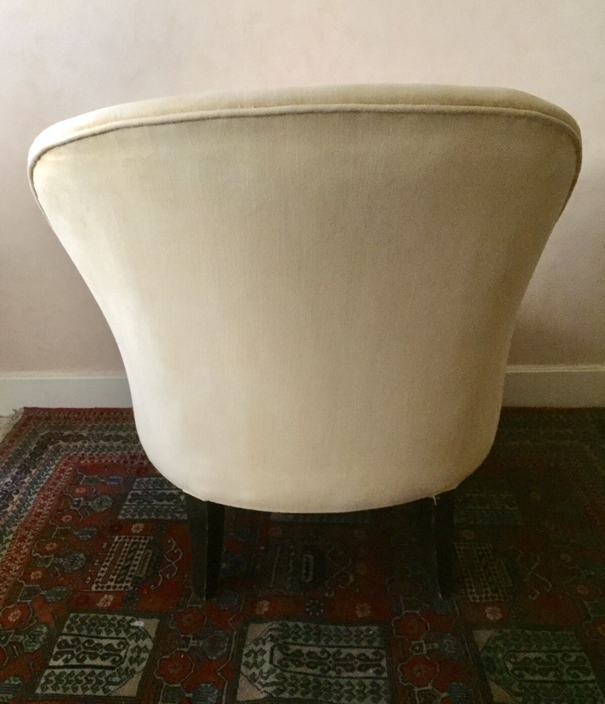 Toad armchair in yellow cotton