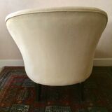 Toad armchair in yellow cotton