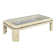 1980s coffee table in stone and glass marquetry