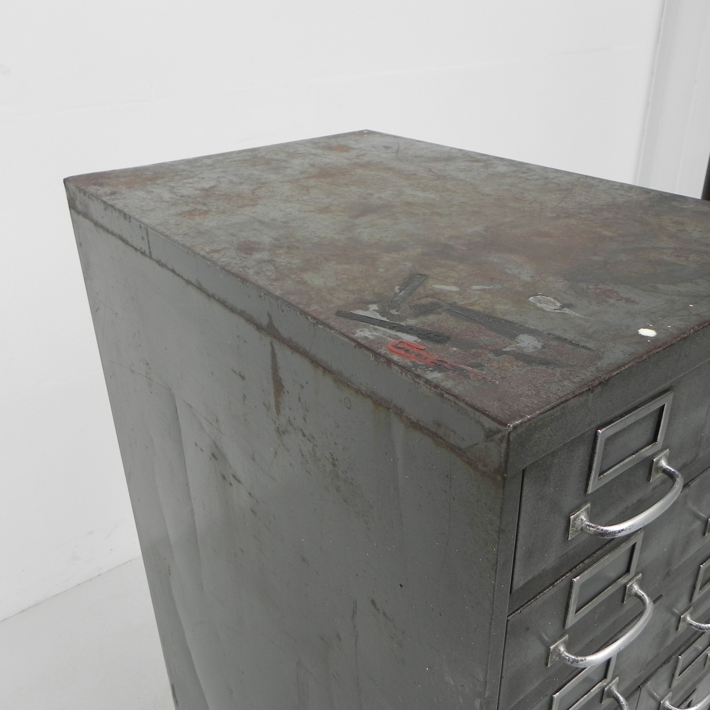 Industrial Steel Chest of Drawers with 20 Drawers