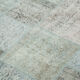 Handmade anatolian overdyed 171 cm x 241 cm blue patchwork carpet