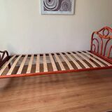 Maugrion rattan room - Roche Bobois - bed, chest of drawers and bedside table