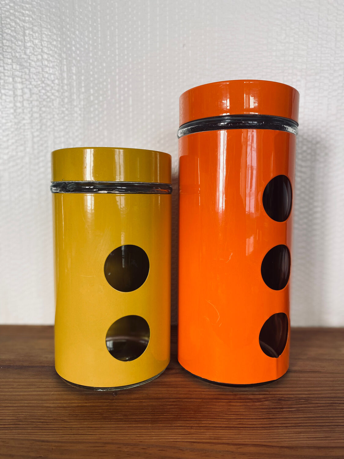 Glass storage jars