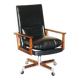 Executive office chair model 419 Arne Vodder for Sibast in hardwood and leather.