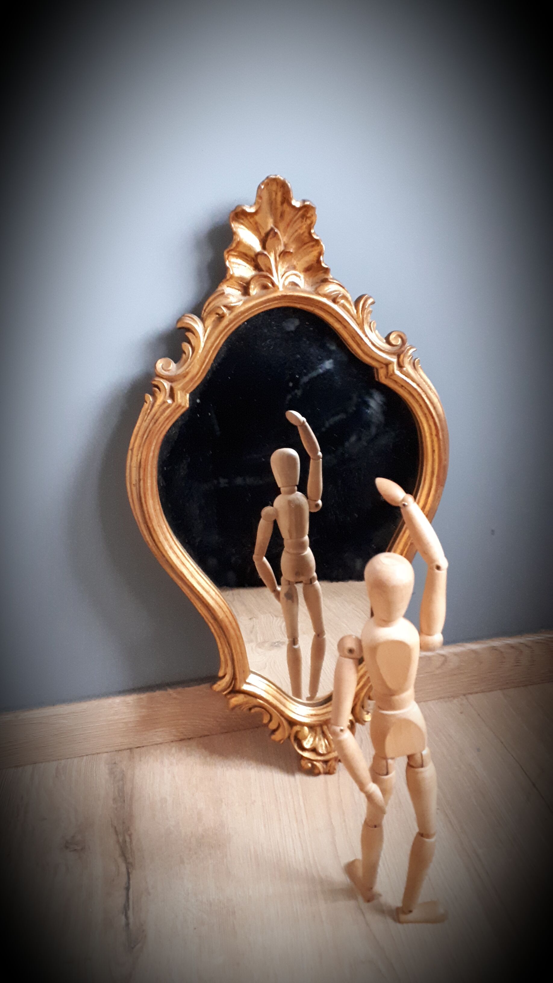 Baroque golden mirror