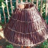 Rattan floor lamp from the 60s