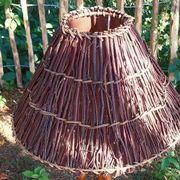 Lampadaire en rotin années 60