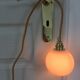 Vintage opaline golden thread walking lamp