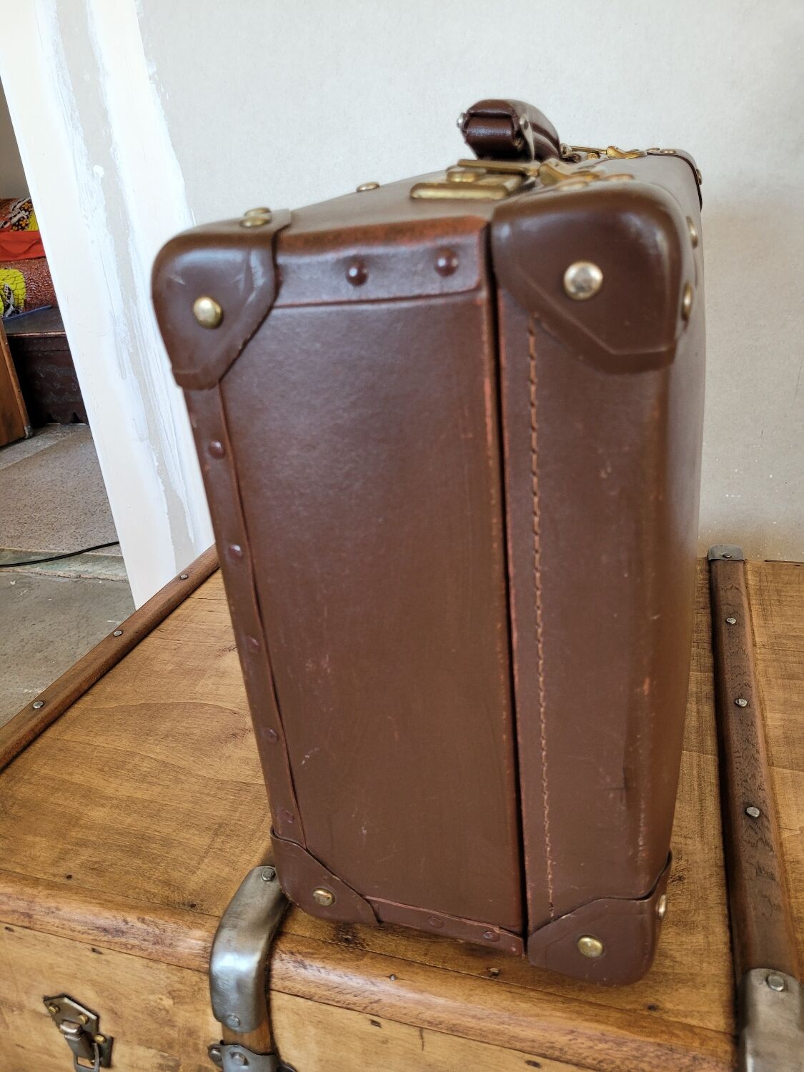 Antique cardboard suitcase