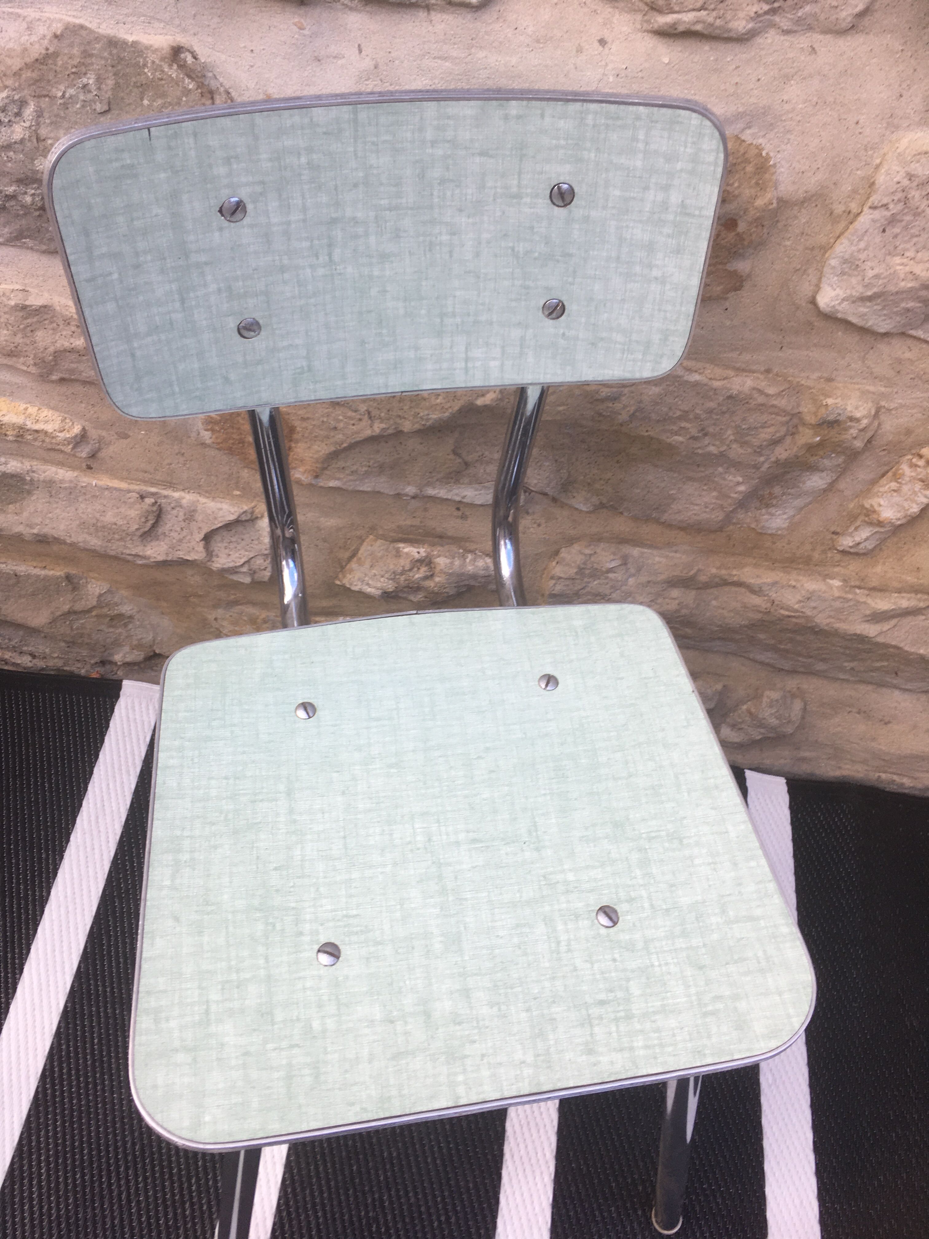 Green formica chair