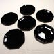 6 black Arcoroc "Octime" dessert plates (set 1)