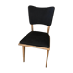 Scandinavian chair wood black leather