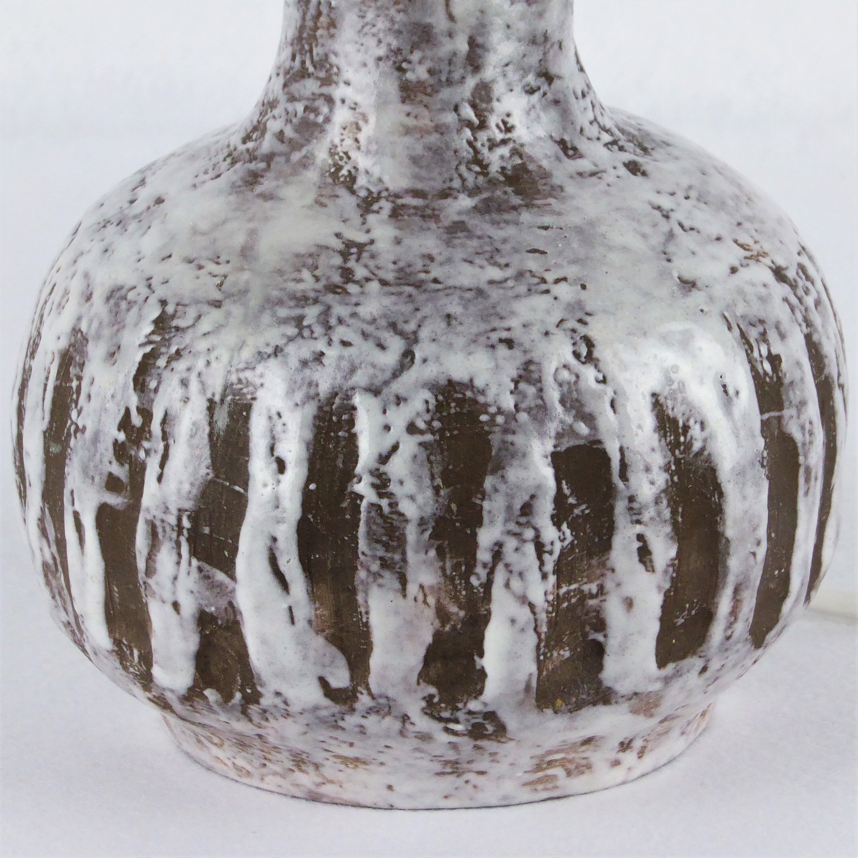 Lampe coloquinte céramique 1950