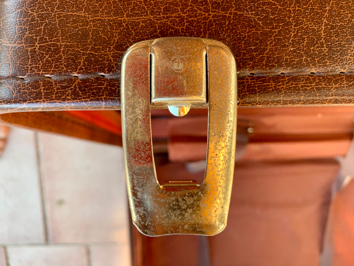 Antique leather suitcases