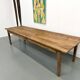 XXL solid walnut table with tapered legs