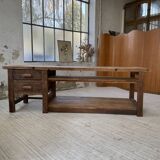 XL central island workbench oak