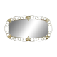 1950s oval brass mirror - 38x69cm
