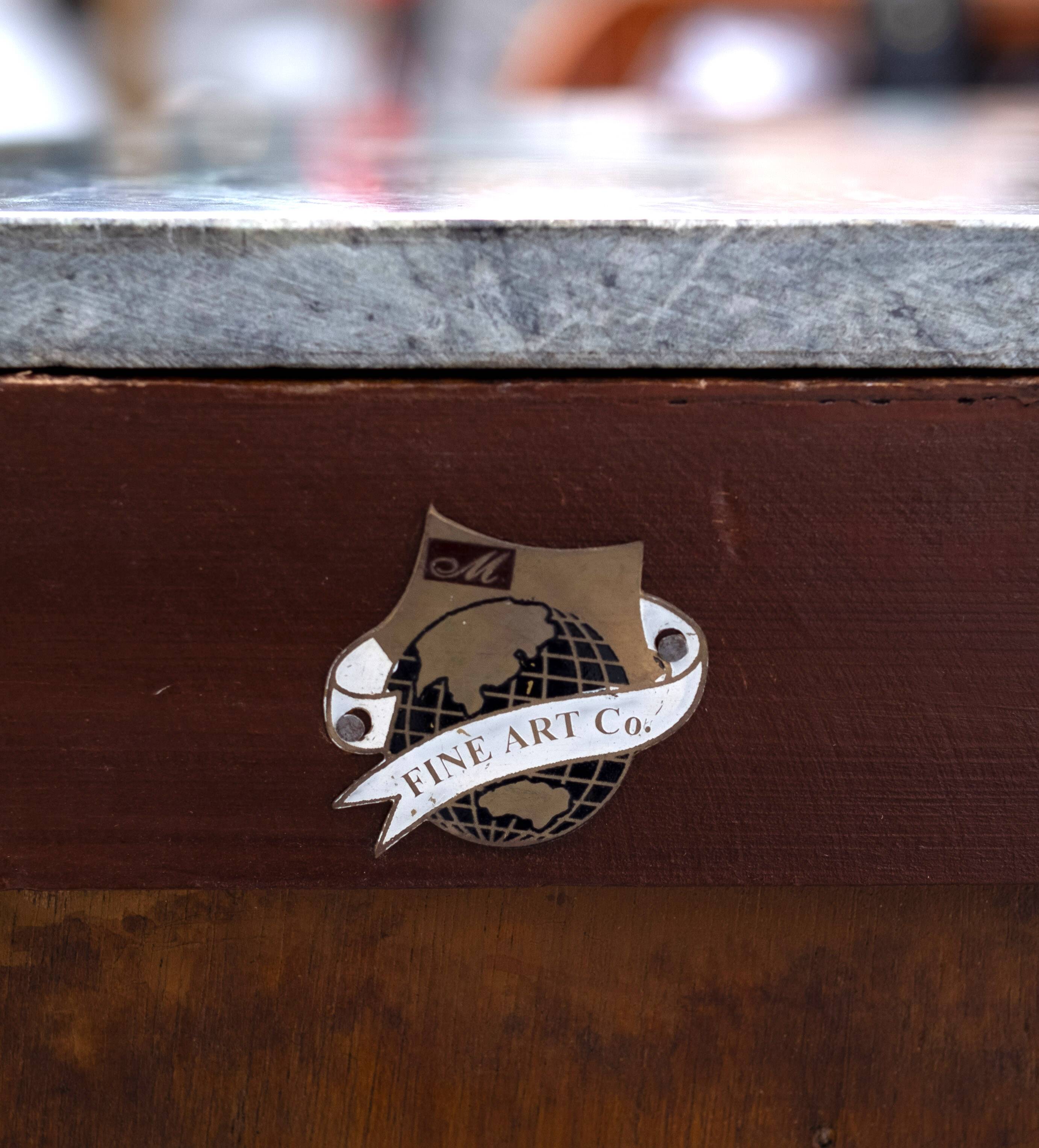 Louis XV Dutch Checkerboard Inlay Chest of Drawers, 1960s
