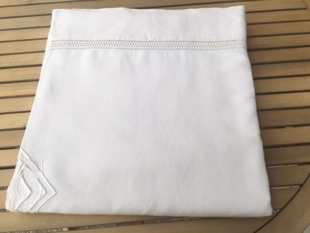 Old linen sheet monogram a d 224 x 312 cm