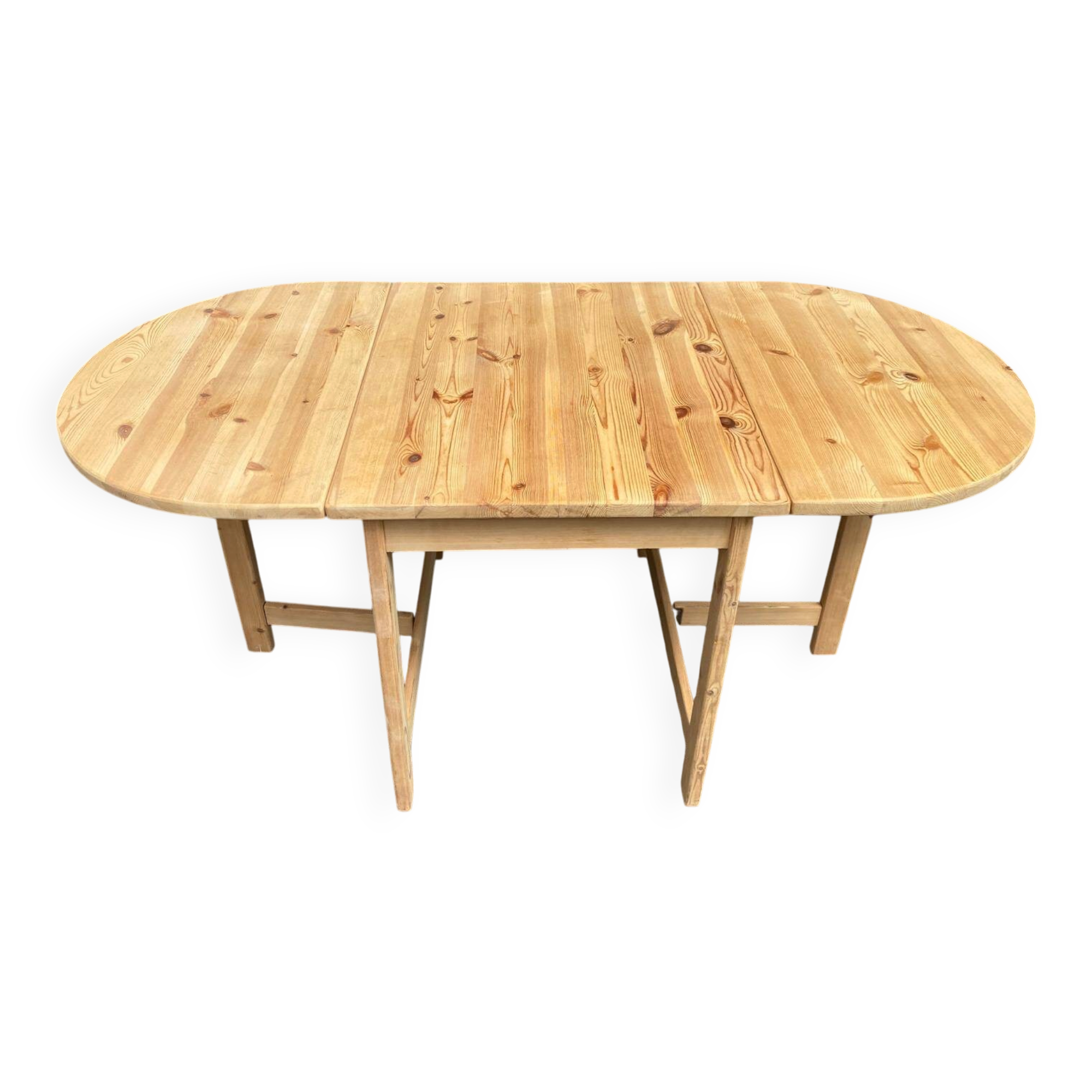 Extendable dining table with leaves renovated by Karin Mobring for Ikea 1970
