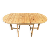 Extendable dining table with leaves renovated by Karin Mobring for Ikea 1970
