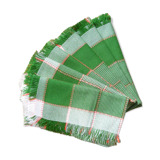 Set of 6 vintage checkered napkins