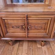 Art Deco walnut glass display case 1930-1940